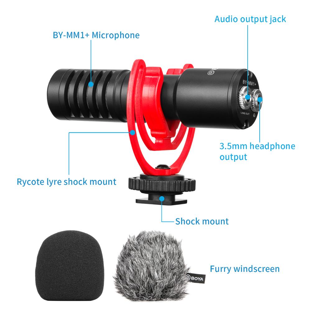 BOYA BY-MM1+ Super-cardioid Condenser Shotgun Microphone Phone Camera Live Microphone