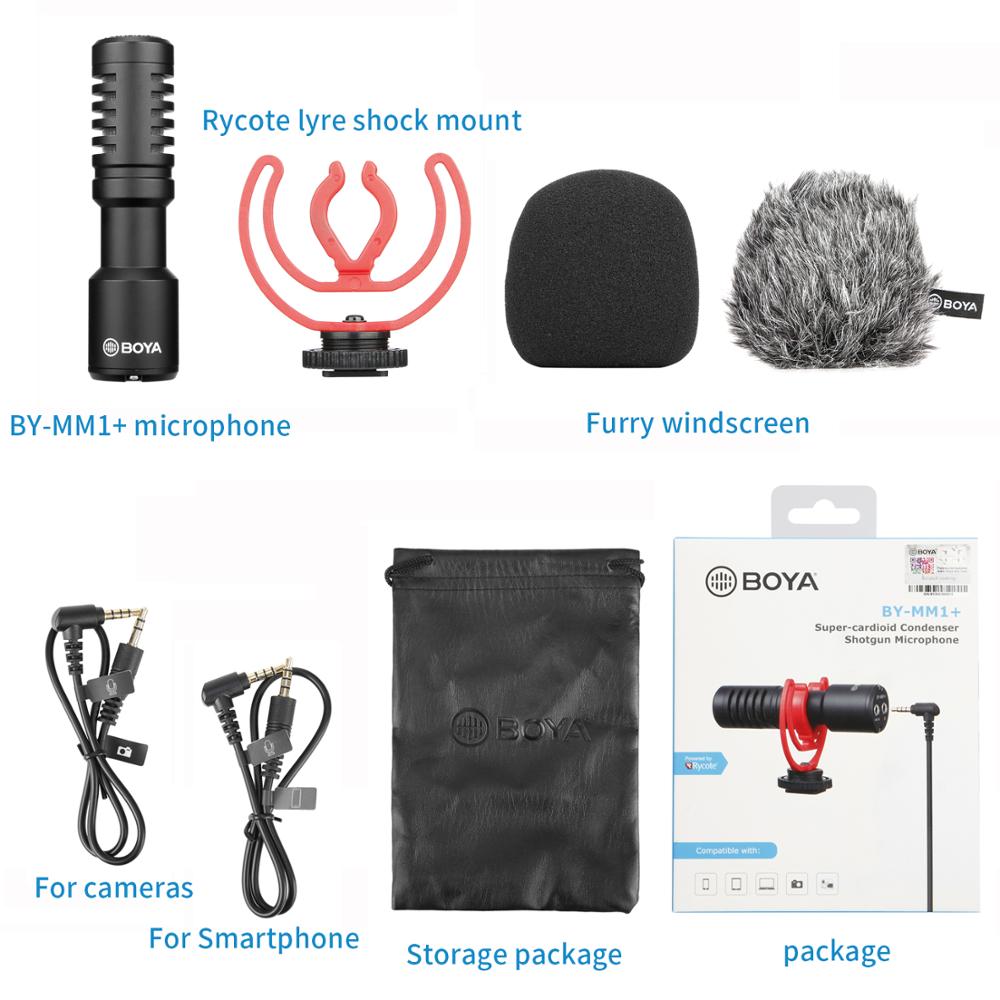 BOYA BY-MM1+ Super-cardioid Condenser Shotgun Microphone Phone Camera Live Microphone