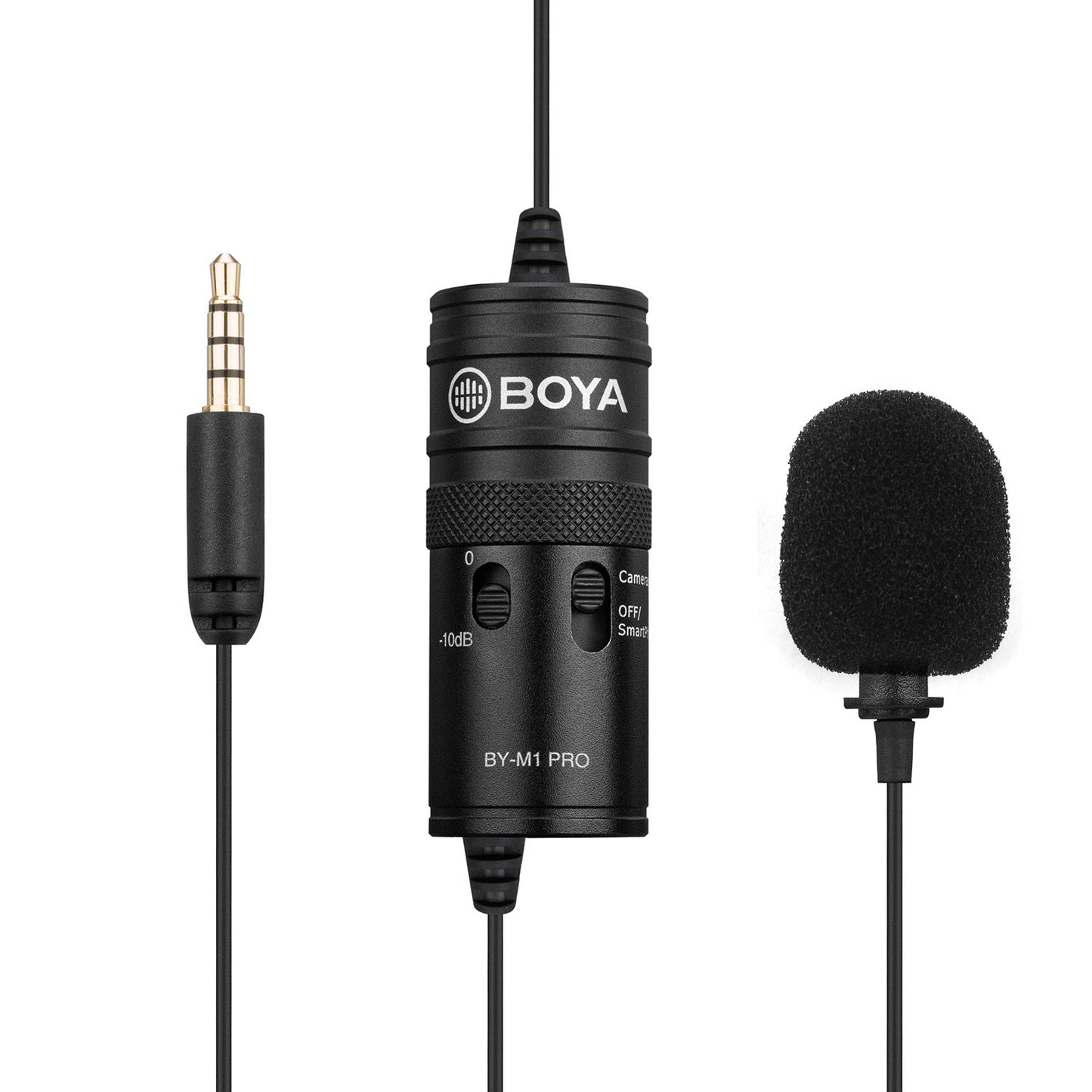 BOYA BY-M1 Pro Omni-Directional Lavalier Microphone Single Head Clip-on Condenser Mic for Smartphone DSLR Camcorder