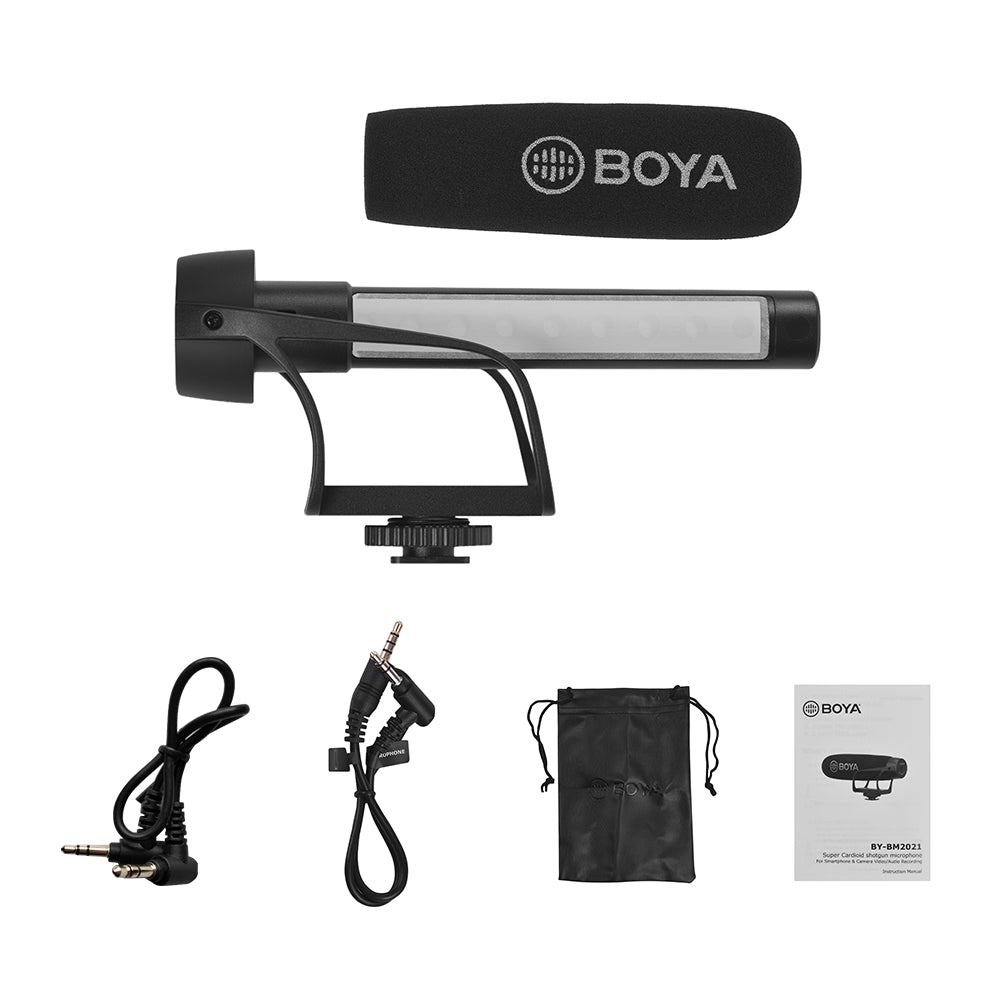 BOYA BY-BM2021 Super Cardioid Directional Interview Video Recording Camera Microphone