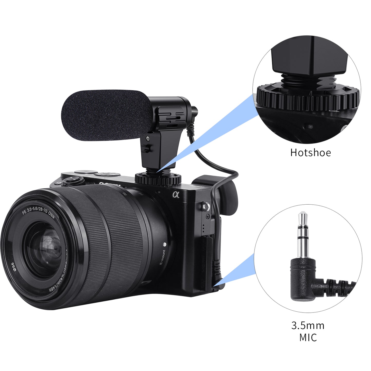 MAMEN MIC-06 3.5mm Plug Camcorder Microphone Camera Recording Microphone