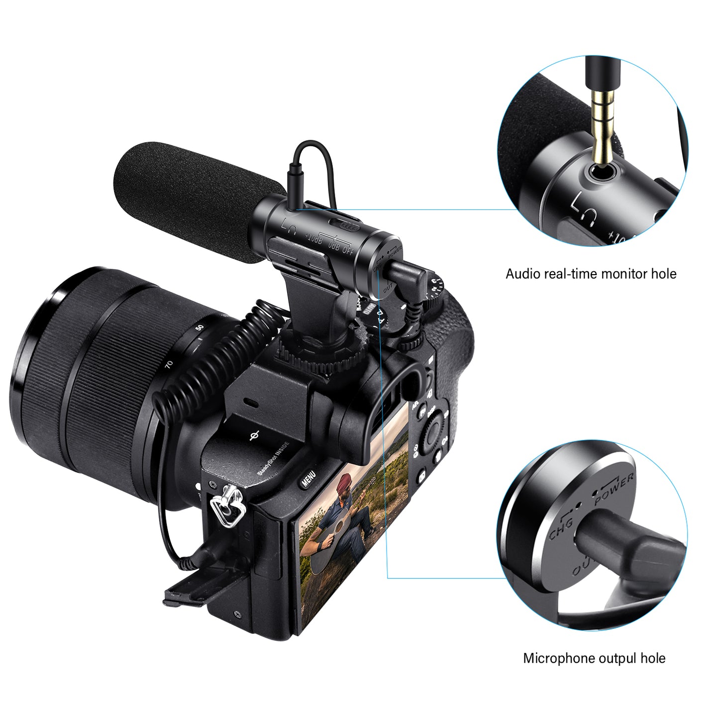 MAMEN MIC-07 Pro Video Record Microphone for DSLR Camera