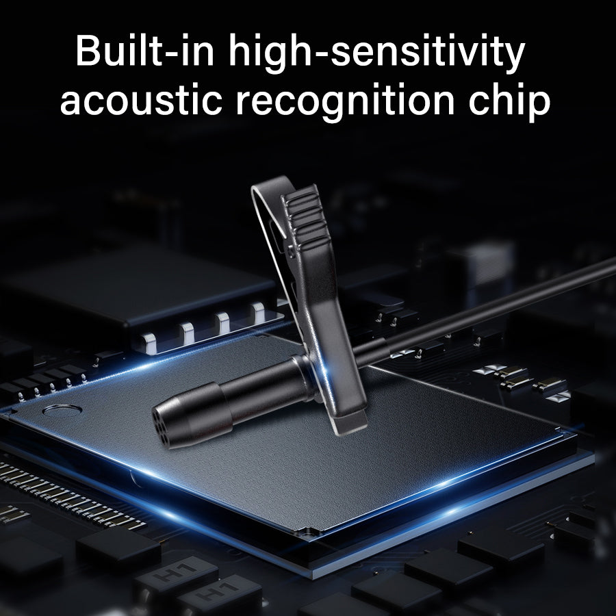 MAMEN KM-D2 Pro Dual Head Clip Lapel Microphone Lavalier Condenser Recording Microphone for Phone DSLR Camera