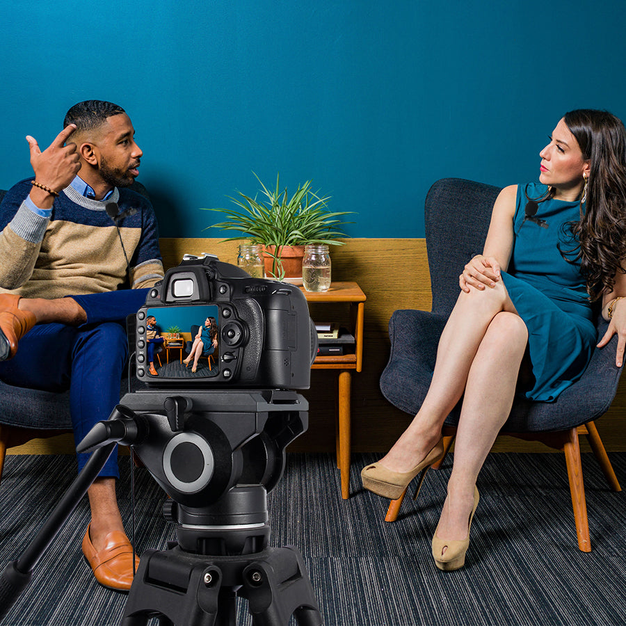 MAMEN KM-D2 Pro Dual Head Clip Lapel Microphone Lavalier Condenser Recording Microphone for Phone DSLR Camera