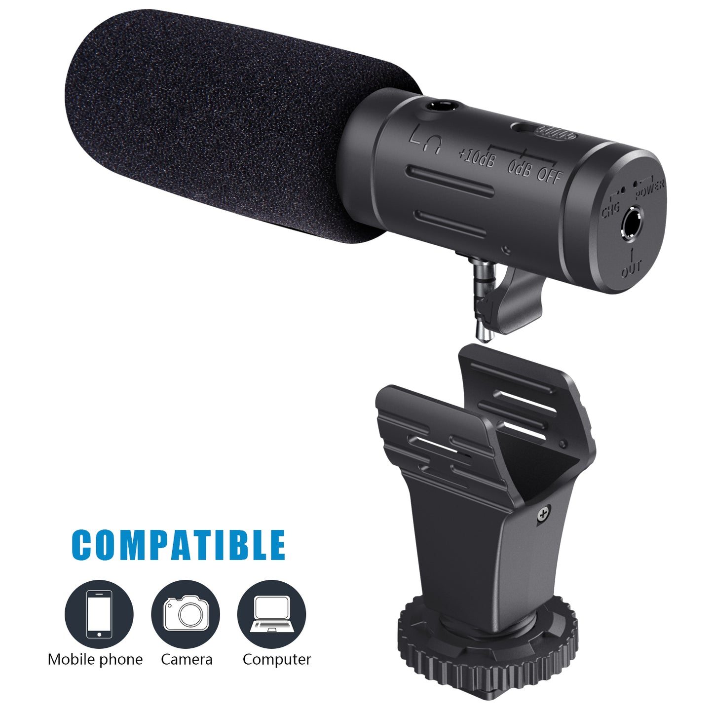 MAMEN MIC-07 Photography Rcondenser Audio Recording Microphone for Phone and Camera