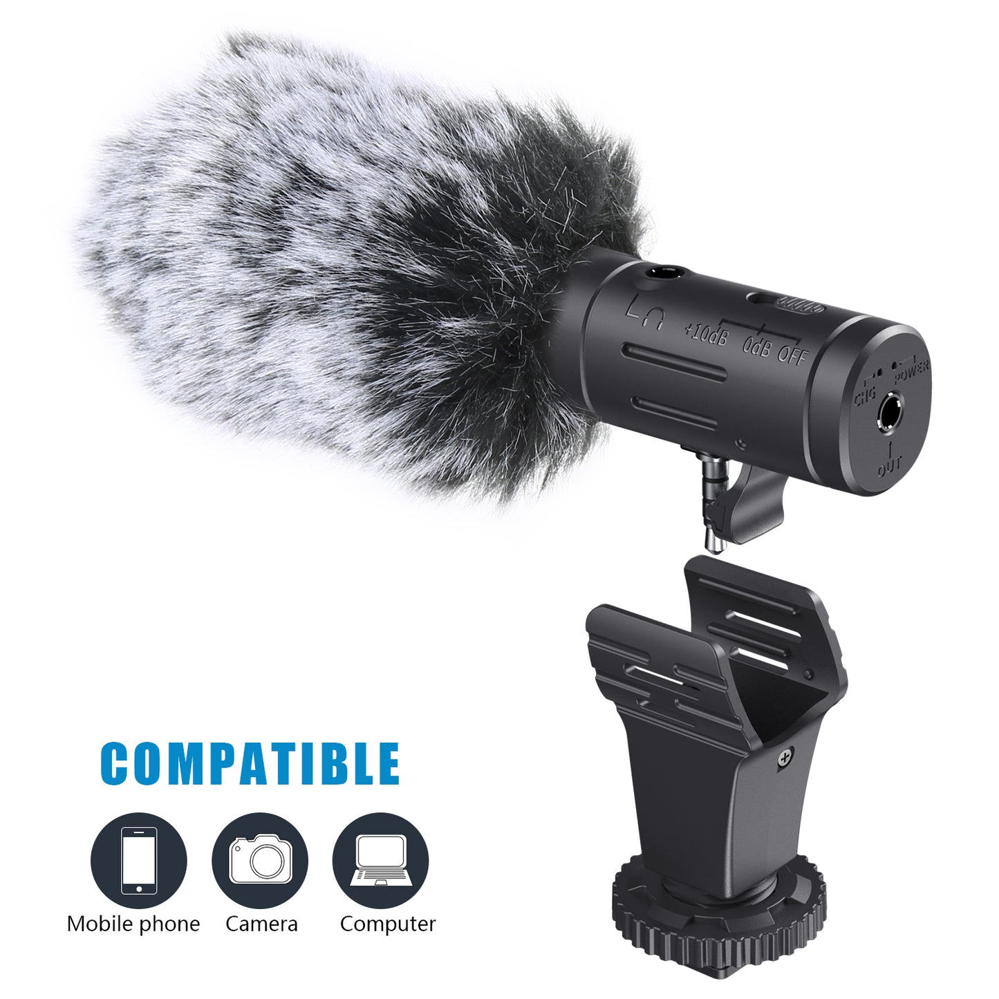 MAMEN MIC-07 Photography Rcondenser Audio Recording Microphone for Phone and Camera