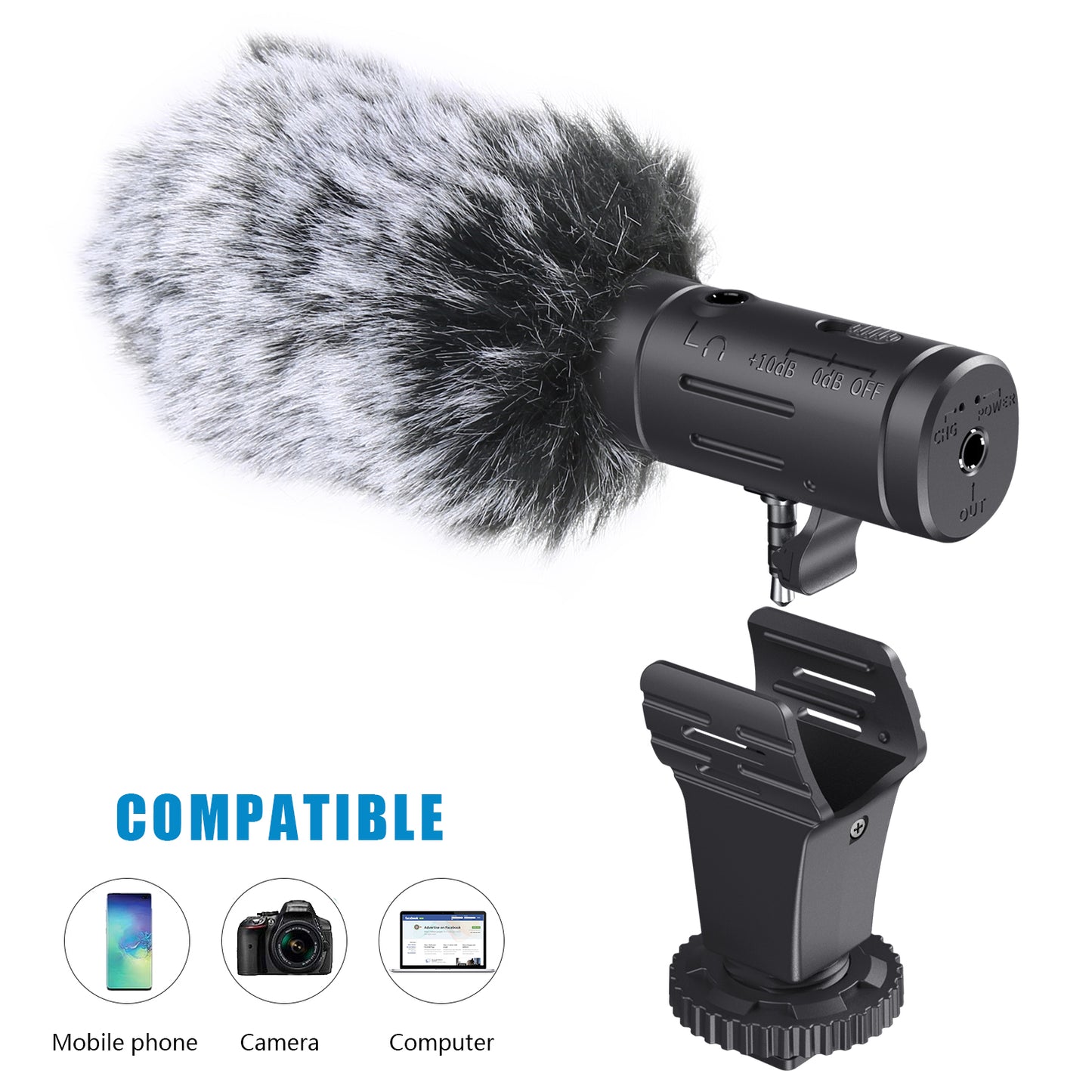 MAMEN MIC-07 Photography Rcondenser Audio Recording Microphone for Phone and Camera