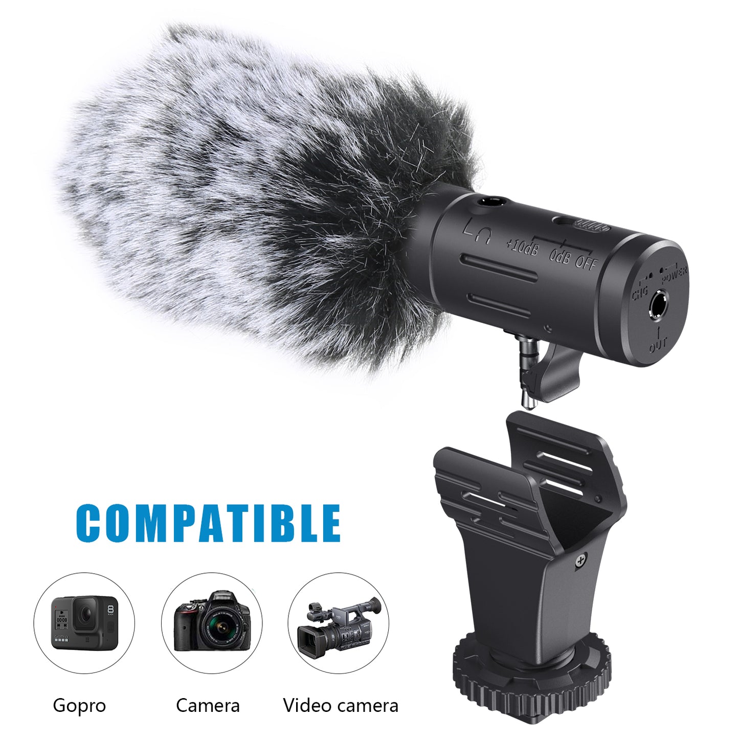 MAMEN MIC-07 Photography Rcondenser Audio Recording Microphone for Phone and Camera