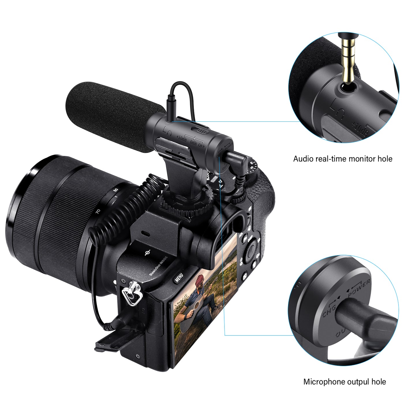 MAMEN MIC-07 Photography Rcondenser Audio Recording Microphone for Phone and Camera