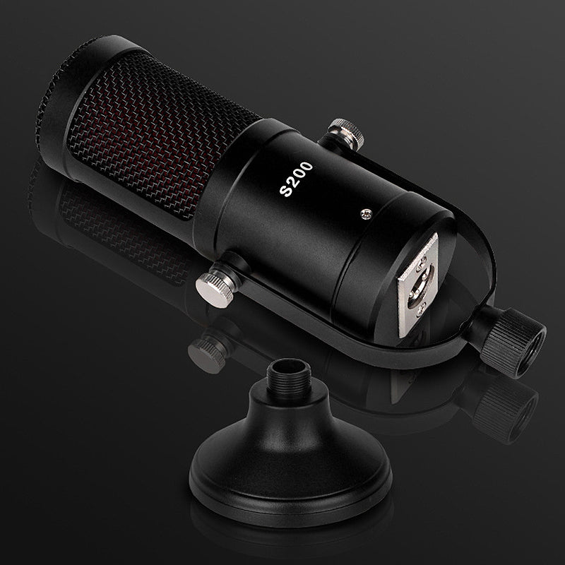 S200 Recording Condenser Microphone with Base for Streaming Chatting K Song