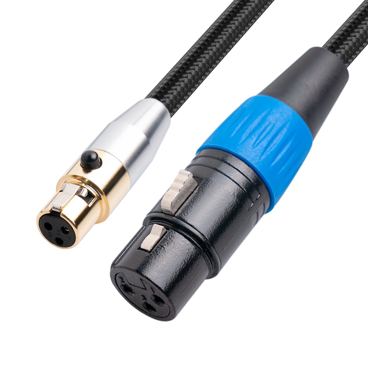 SA119GXK107BU 2m Mini XLR Female to XLR Female Conversion Cable Mixer Microphone Voice Recorder Connection Cord