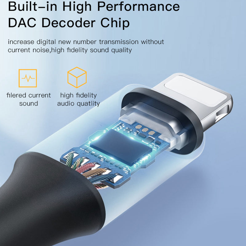 YESIDO YAU35 100CM AUX Cable Lightning Male to 3.5mm Male Audio Adapter Cord for iPhone, Speaker, Car Stereo System