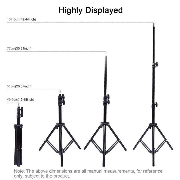 Puluz PU419 1.1m Height Tripod Mount Holder for Photography Fill Light Broadcast Kits