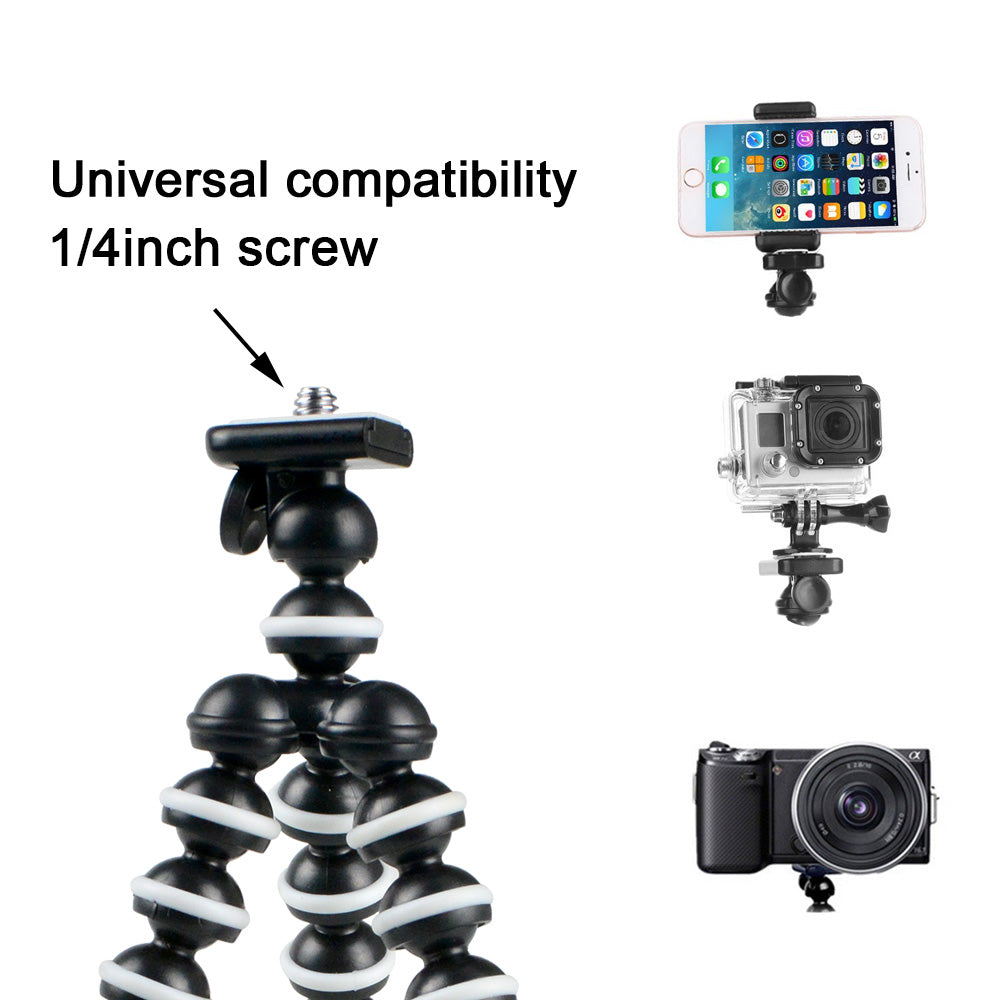 Mini Octopus Tripod Holder Mobile Phone Tripod Gorillapod for Smartphone Sports Camera Stand with Clip (Small)