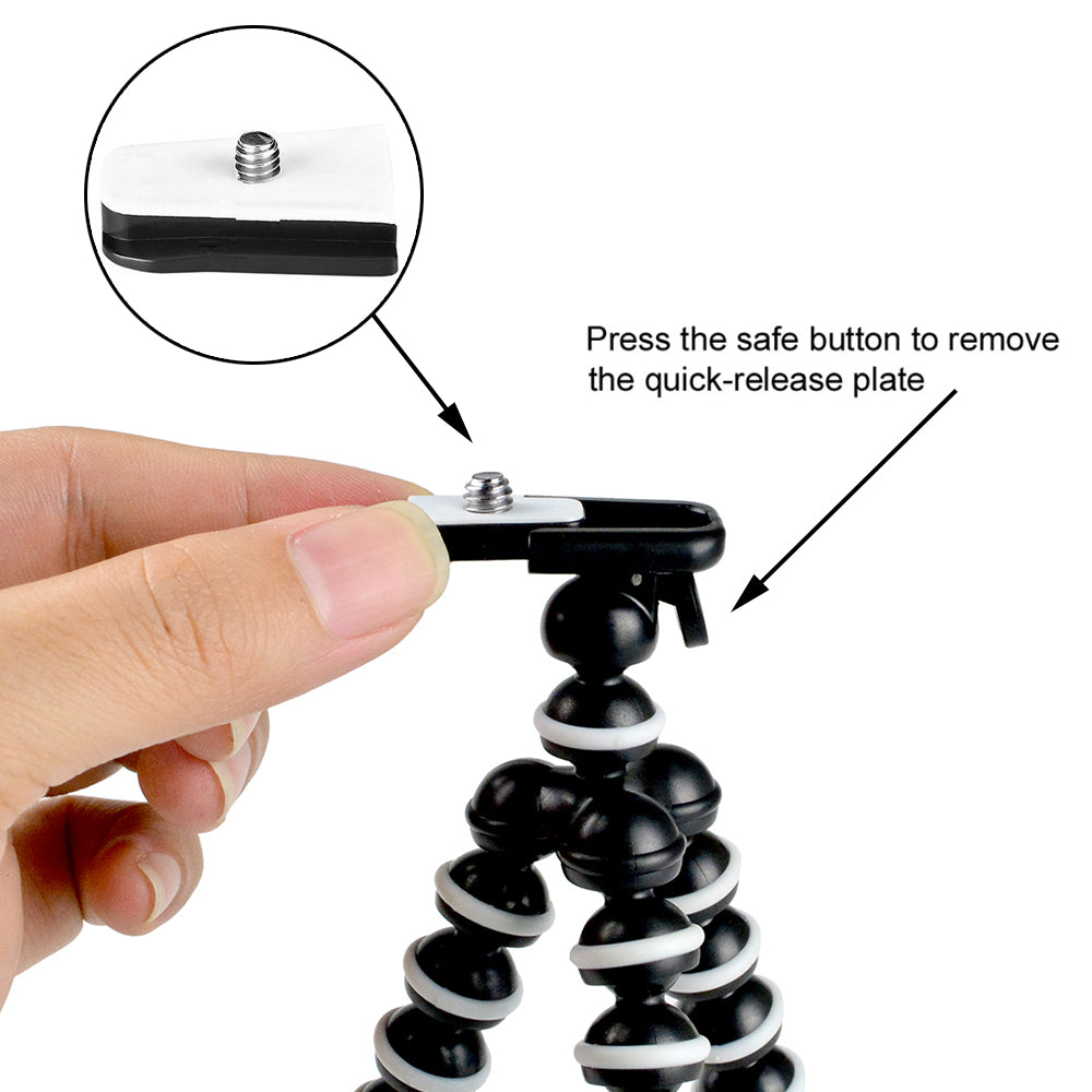 Mini Octopus Tripod Holder Mobile Phone Tripod Gorillapod for Smartphone Sports Camera Stand with Clip (Small)