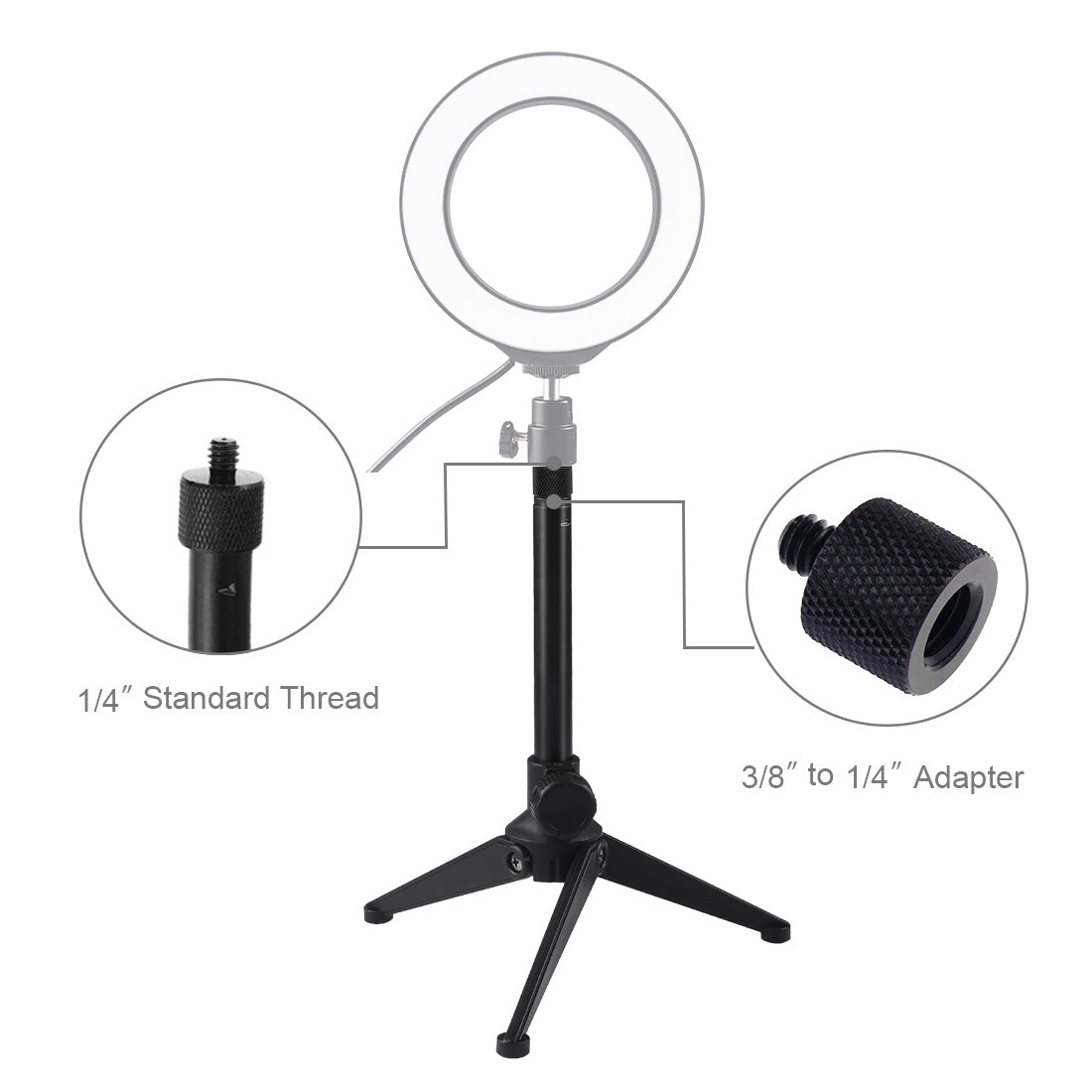 Puluz PU408 Desktop Adjustable Tripod Stand Selfie Stick Mount Holder
