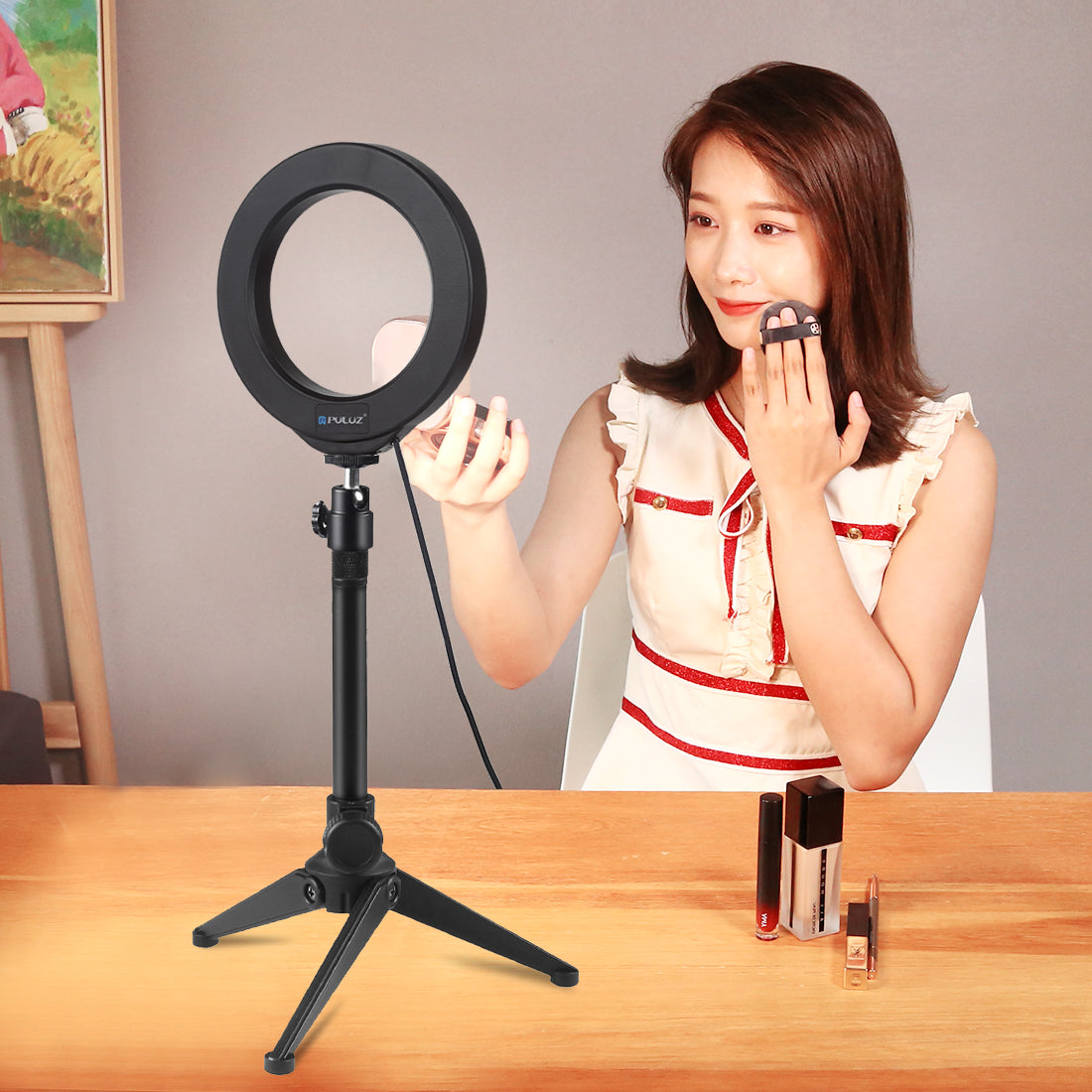 Puluz PU408 Desktop Adjustable Tripod Stand Selfie Stick Mount Holder