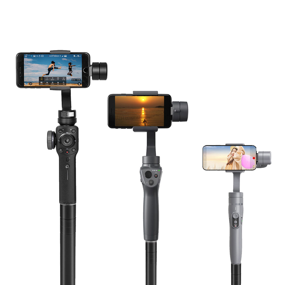 Retractable Rod Selfie Stick Handheld Gimbal Anti-shake Tripod