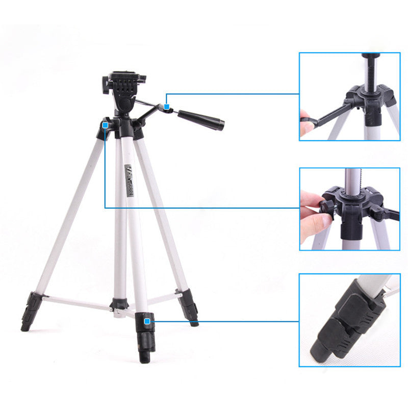 WT-330A Aluminum Alloy Tripod with 1/4" Screw Quick Release Plate for DSLR Camera Camcorder