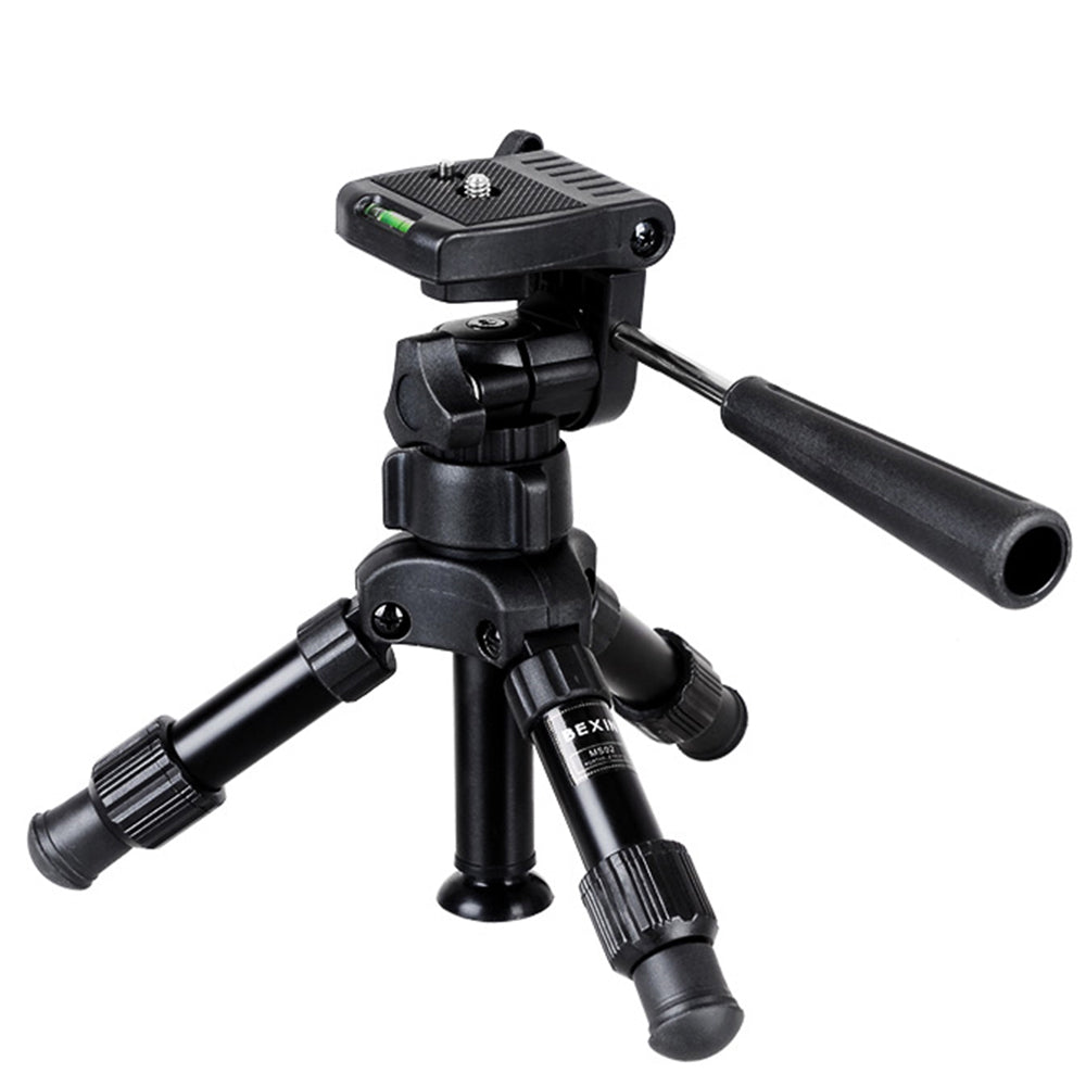 MS02 Aluminum Alloy Folding Mini Tripod with 3-Way Ball Head for DSLR Camera