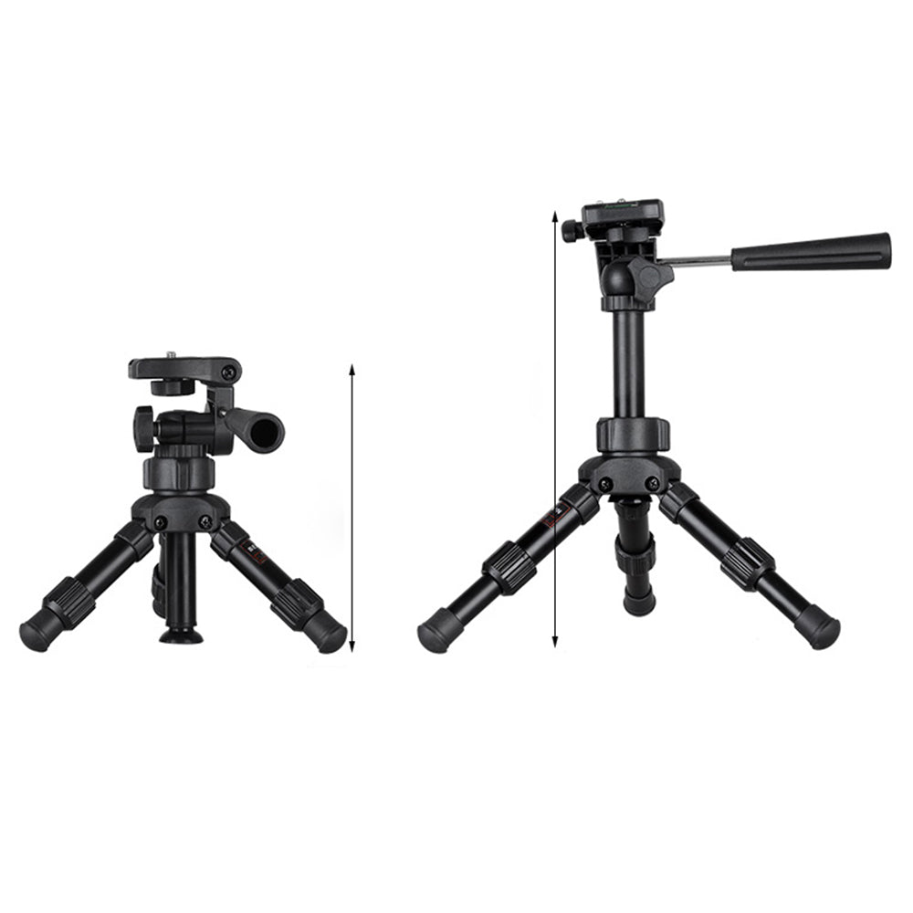 MS02 Aluminum Alloy Folding Mini Tripod with 3-Way Ball Head for DSLR Camera