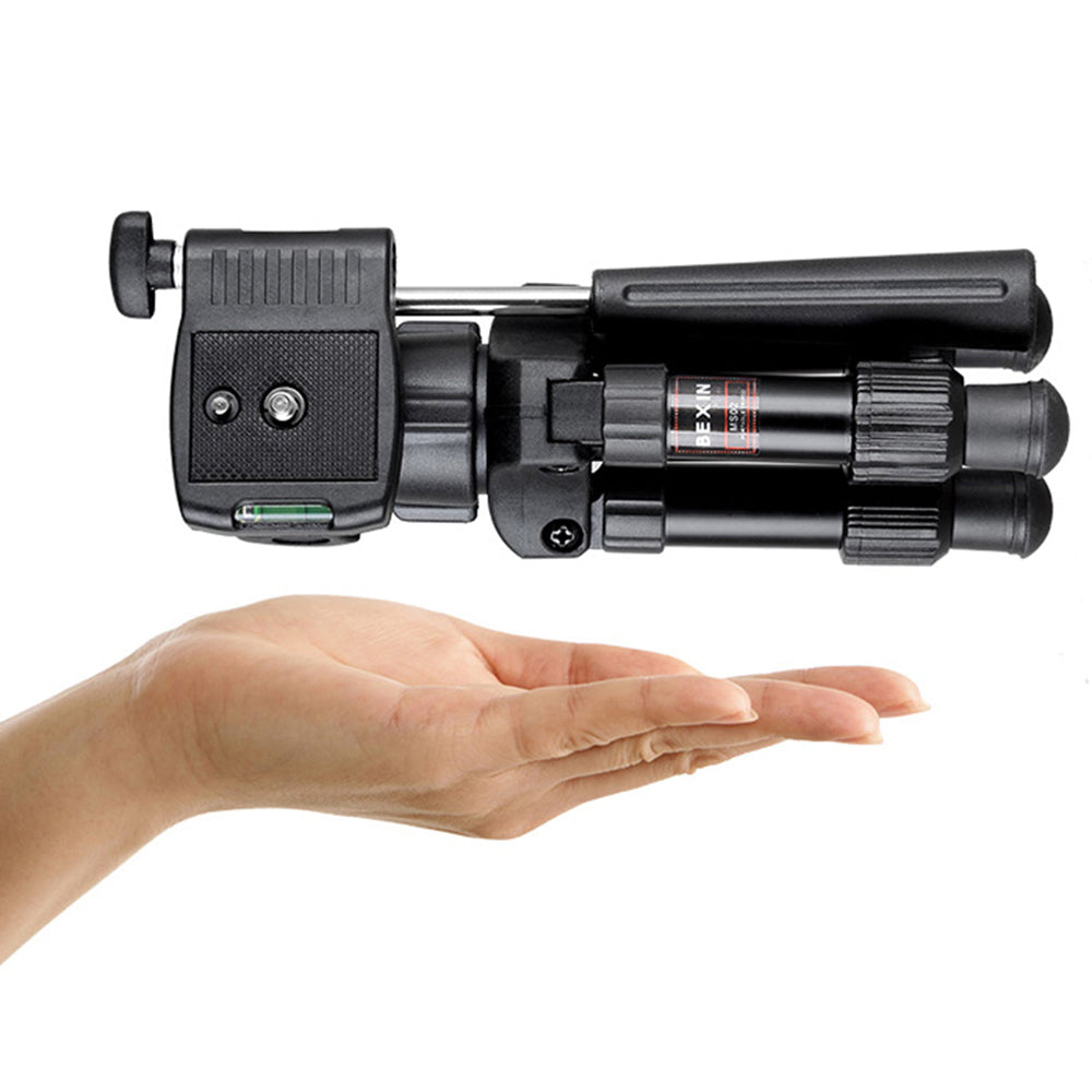 MS02 Aluminum Alloy Folding Mini Tripod with 3-Way Ball Head for DSLR Camera