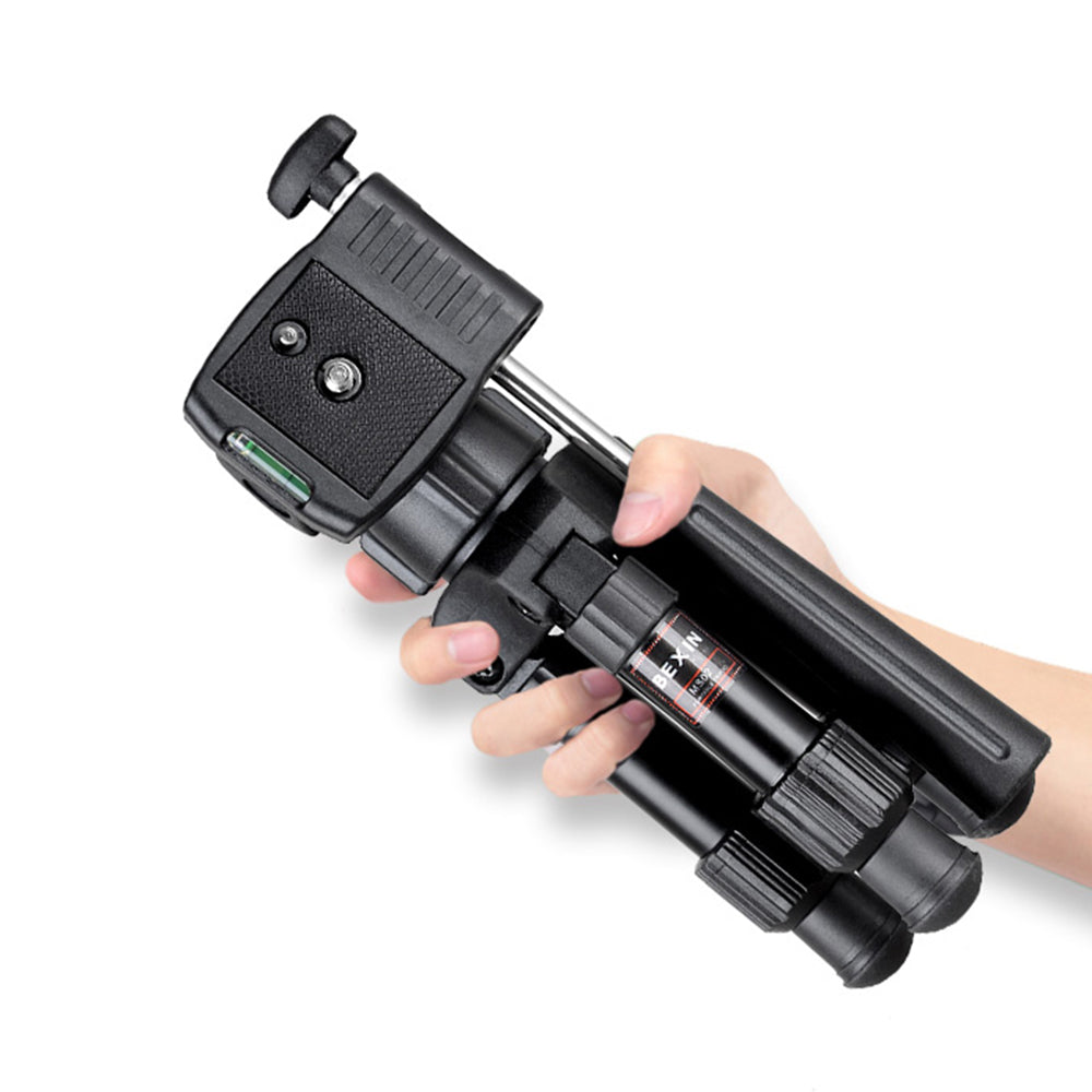 MS02 Aluminum Alloy Folding Mini Tripod with 3-Way Ball Head for DSLR Camera