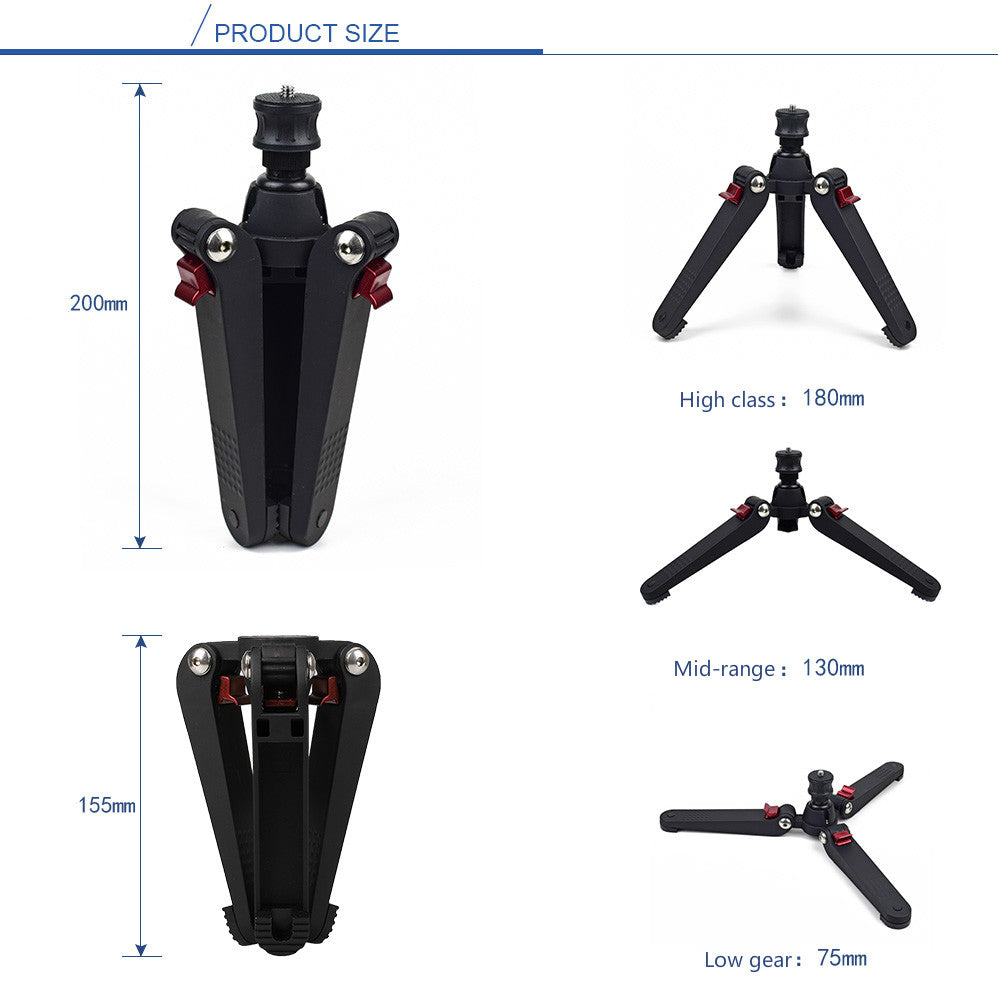 Multi-function Folding Mini Desktop Tripod for Phone SLR Micro Single Camera