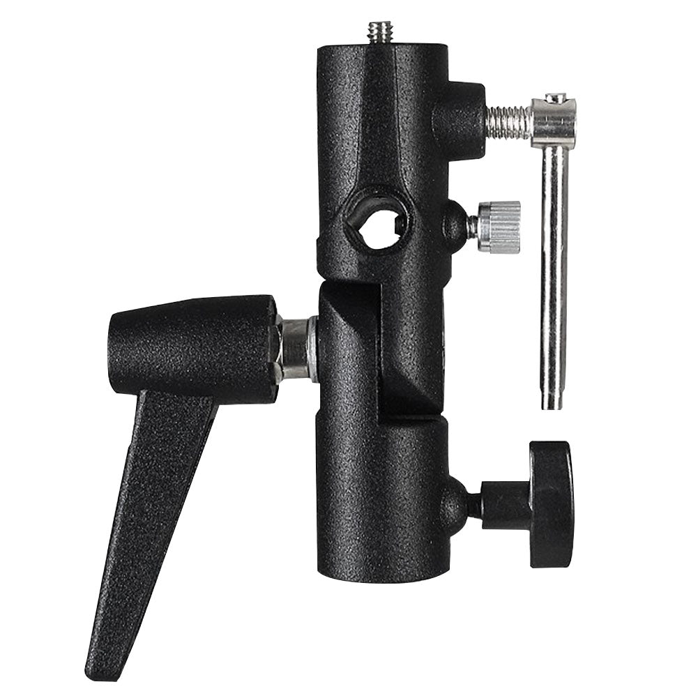 H Type Hot Shoe Flash Bracket Umbrella Holder Light Stand for Camera