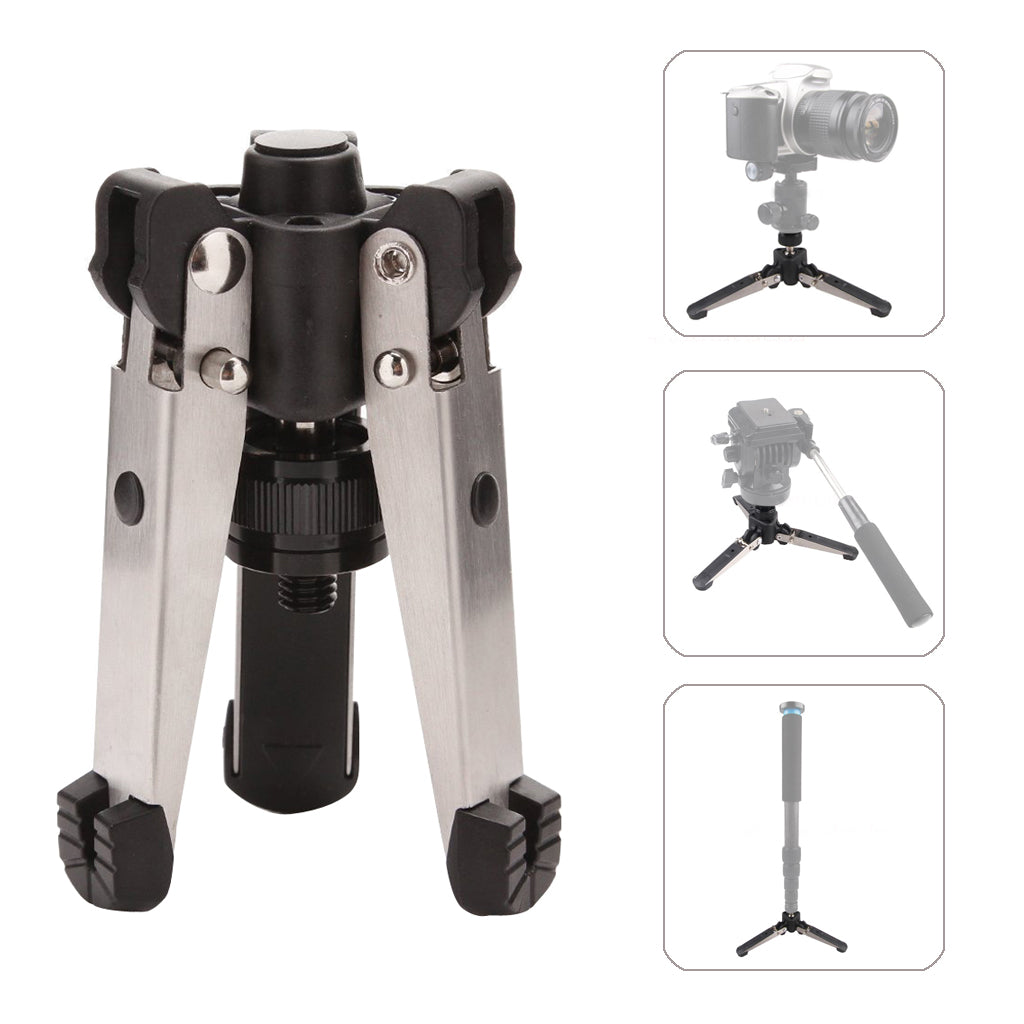 Portable Folding DSLR Camera Mini Tripod Monopod Base Holder Stand with 1/4inch Screw