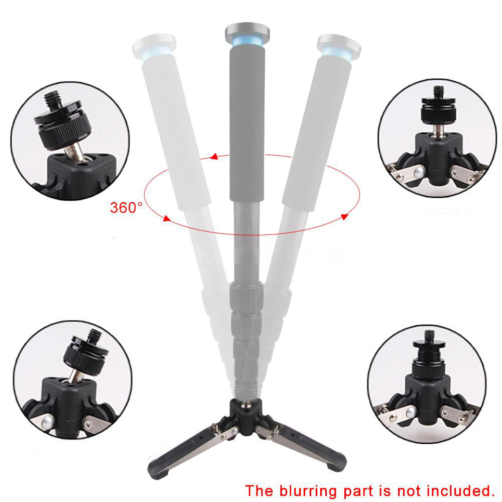 Portable Folding DSLR Camera Mini Tripod Monopod Base Holder Stand with 1/4inch Screw