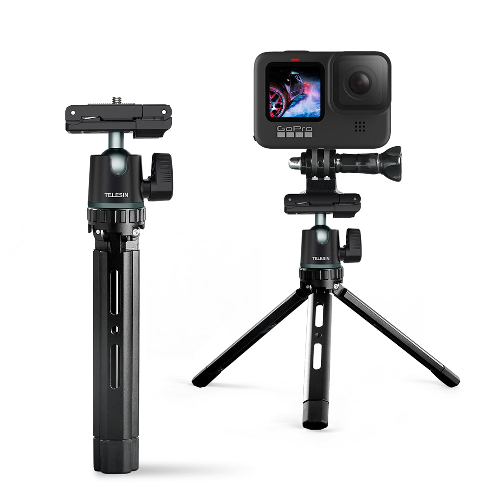 Uniqkart TE-TRP-005 Camera Phone Tripod Portable Mount Holder Removable 360 Degree Pan Tilt for SLR