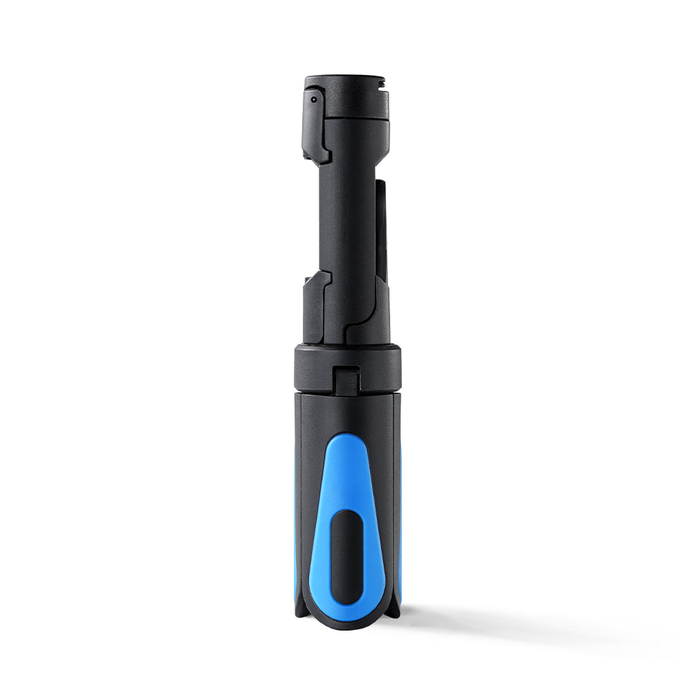 Uniqkart TE-TRP-MB1 360 Rotation Mini Desktop Tripod Handle Stabilizer with Hot Shoe Phone Clip Mount Holder