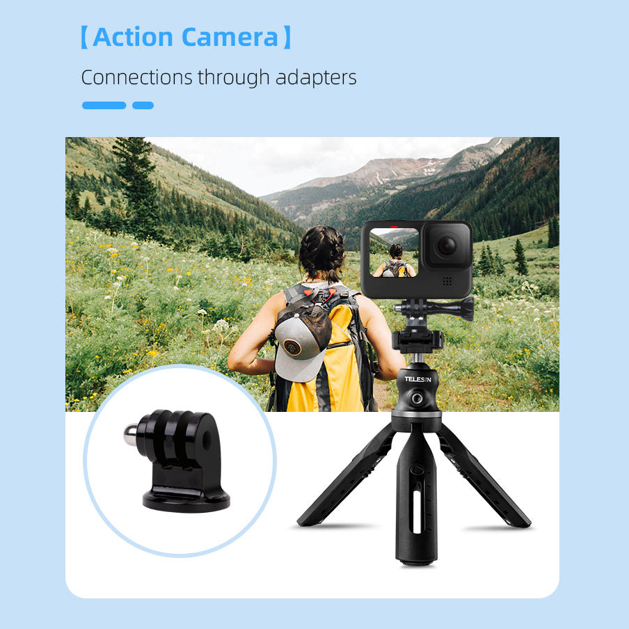 TELESIN TE-TRP-003 360° Rotation Portable Telescopic Tripod for Cell Phone SLR Action Camera