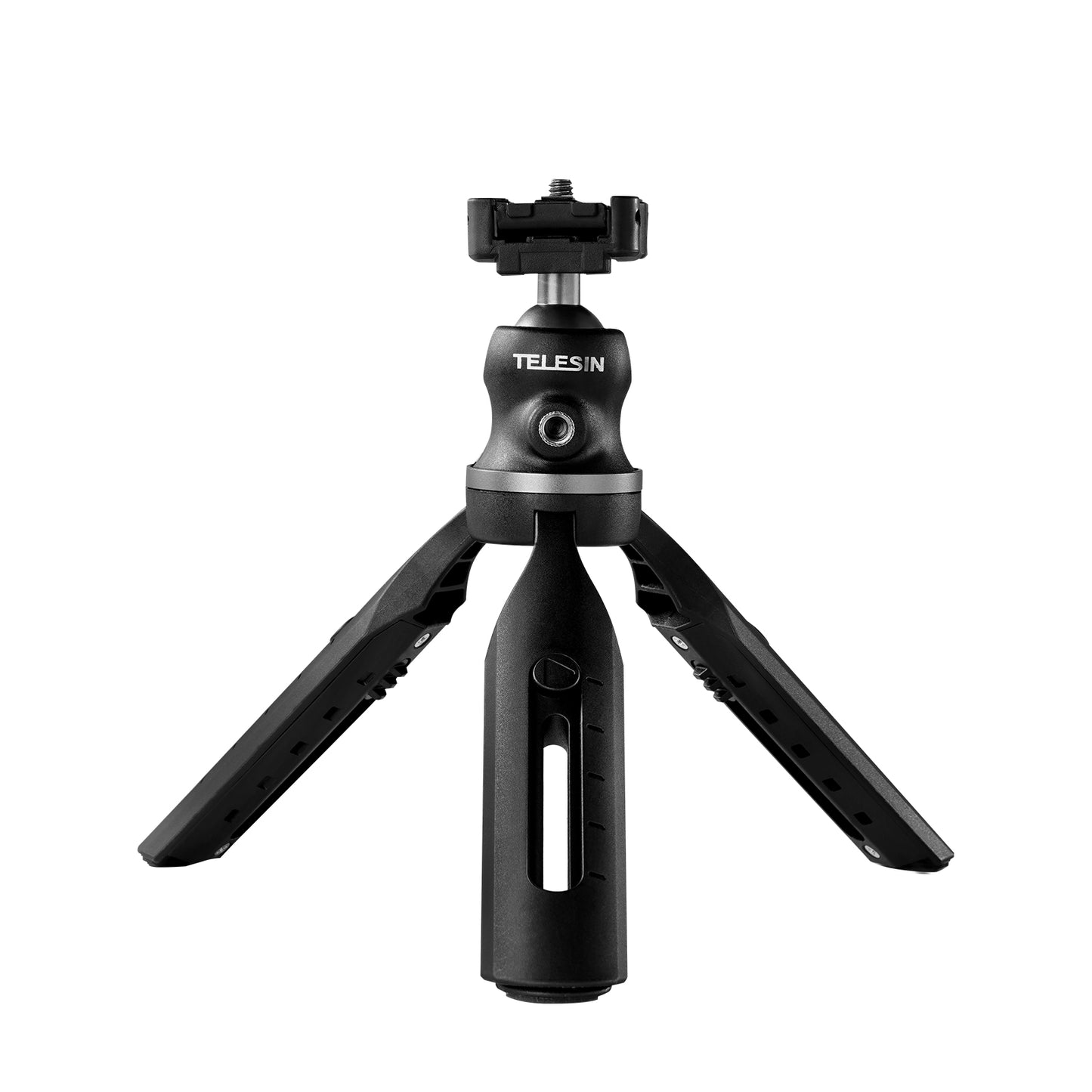 Uniqkart TE-TRP-001 Telescopic Portable Tripod with Phone Clip Ball Head Portable Selfie Stick Monopod