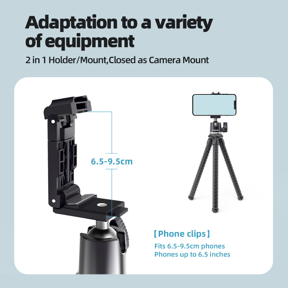 Uniqkart TE-TRP-001 Travel Flexible Octopus Smartphone Tripod Digital DSLR SLR Camera Portable Bracket Stand