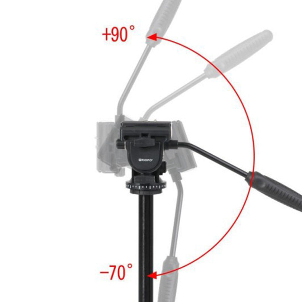 Uniqkart K2808+HY-350 Heavy Duty Tripod Kit with Damping Hydraulic Video Pan Tilt Head for Camera Camcorder