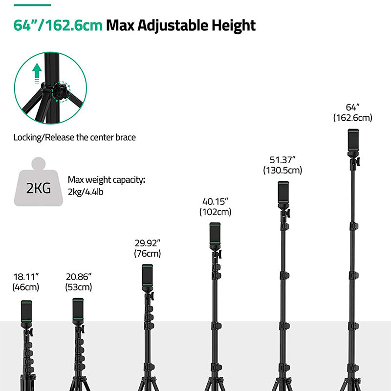 WONEW ZJ28 Bluetooth Remote Selfie Stick Stabilizer Portable Extendable Camera Stand Phone Clip Tripod