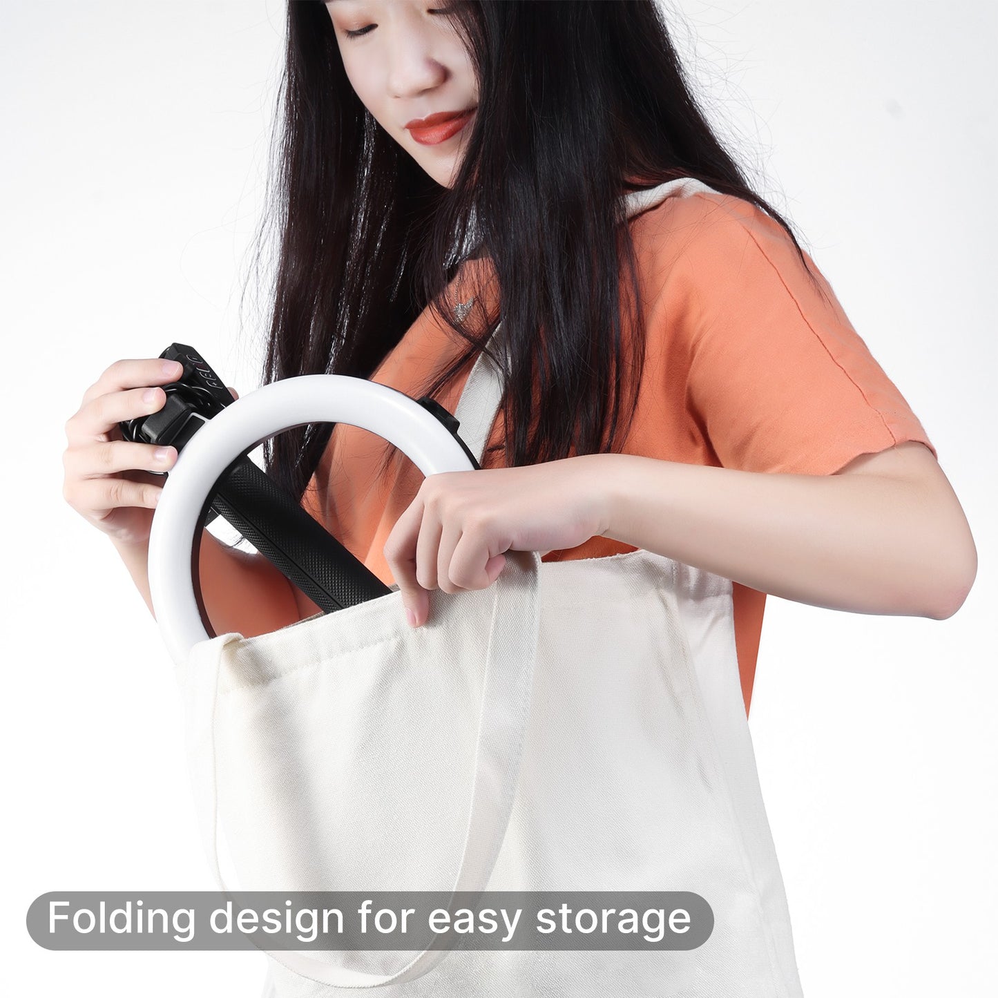 VIJIM Combo 4 Live Broadcast LED Ring Light with Phone Holder Tripod and Selfie Shutter