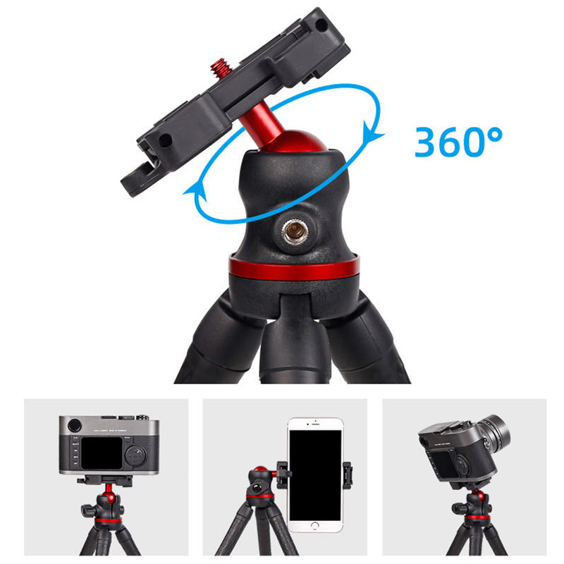 XILETU XBT-2 Flexible Octopus Legs Desktop Tripod with Folded Phone Holder