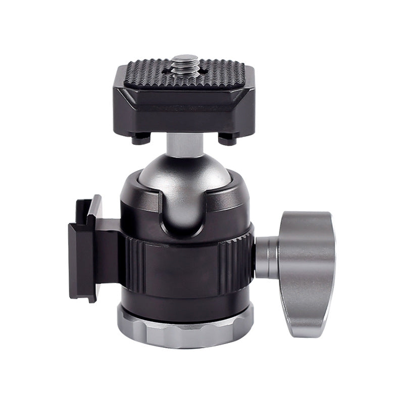 XILETU MC22+XTD20 Mini Tripod + 360 Degree Rotating Ball Head with Dual Hot Shoe Mount for DSLR Camera Microphone Fill Light