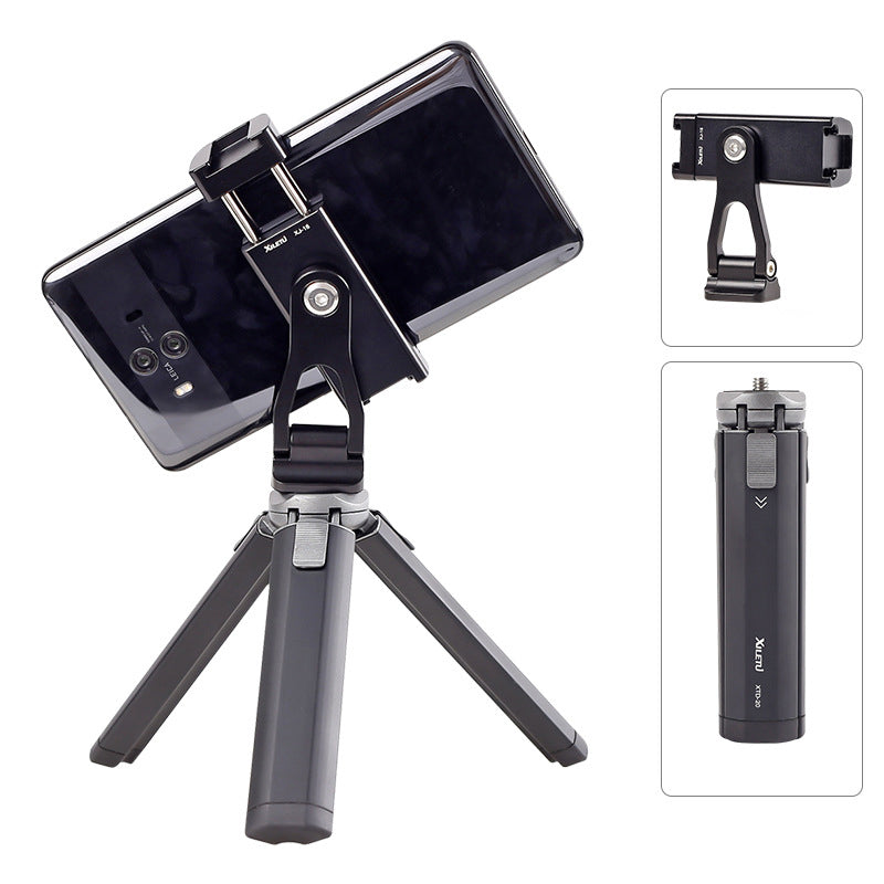 XILETU XJ18+XTD20 Two-Stage Desktop Tripod with 360 Degree Phone Holder for SLR Camera Mobile Phone