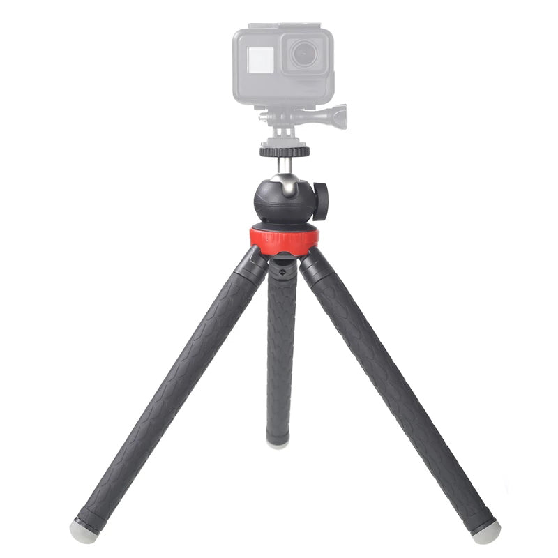 XILETU XS-110 Portable Camera Tripod Stand Travel Outdoor Live Selfie Stick Tripod with Phone Clip