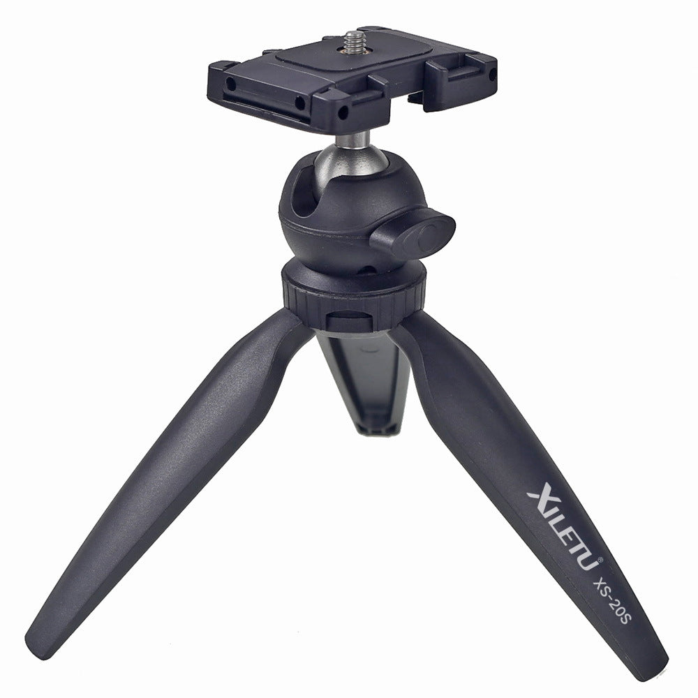 XILETU XS-20S Portable 360 Degrees Rotation Two-Gear Height Tripod 1/4 inch Screw Connector Camera Holder Stand