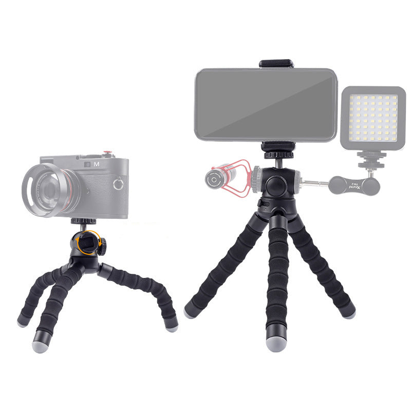 XILETU XSG-1 Portable 1/4 inch Screw Cold Shoe Connector Octopus Tripod Camera Phone Holder Stand
