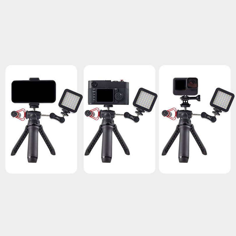 XILETU XSG-2 Portable 1/4 inch Screw Cold Shoe Tripod Camera Phone Fill Light Holder Stand