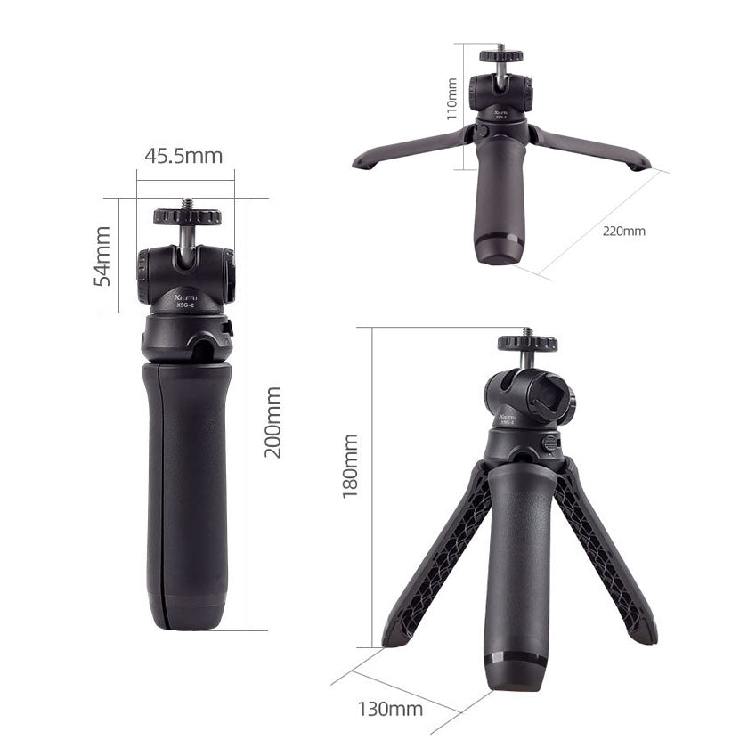 XILETU XSG-2 Portable 1/4 inch Screw Cold Shoe Tripod Camera Phone Fill Light Holder Stand
