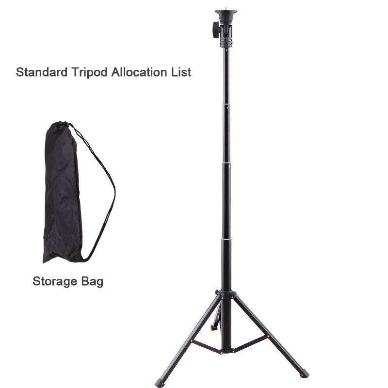 T9 5-Section 140cm Telescopic Selfie Stick Phone Holder Live Streaming Tripod Stand with Phone Clip + Bluetooth Remote Control + Storage Bag