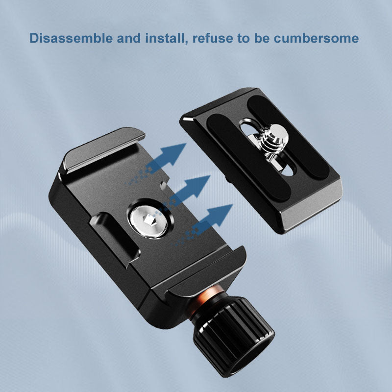 Uniqkart U-Pod 360-Degree Rotating Tripod Stand Gimbal Hot Shoe Adapter Folding Fixed Mount for Vlog Photography