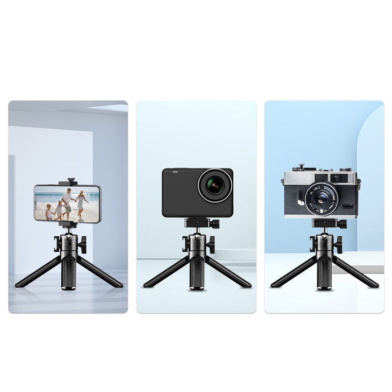 Uniqkart U-Pod 360-Degree Rotating Tripod Stand Gimbal Hot Shoe Adapter Folding Fixed Mount for Vlog Photography